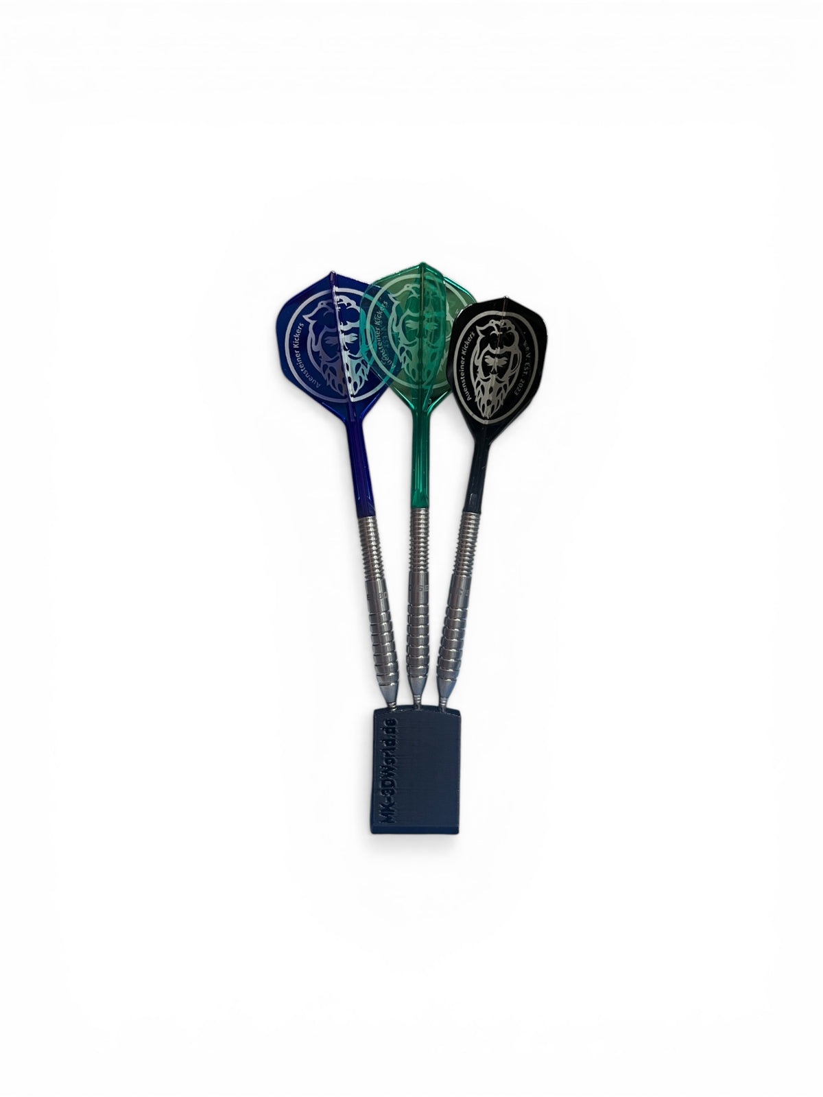 1x 3er Dartständer MK-3DWorld | kompakter Dart-Halter für 3 Darts mit Branding