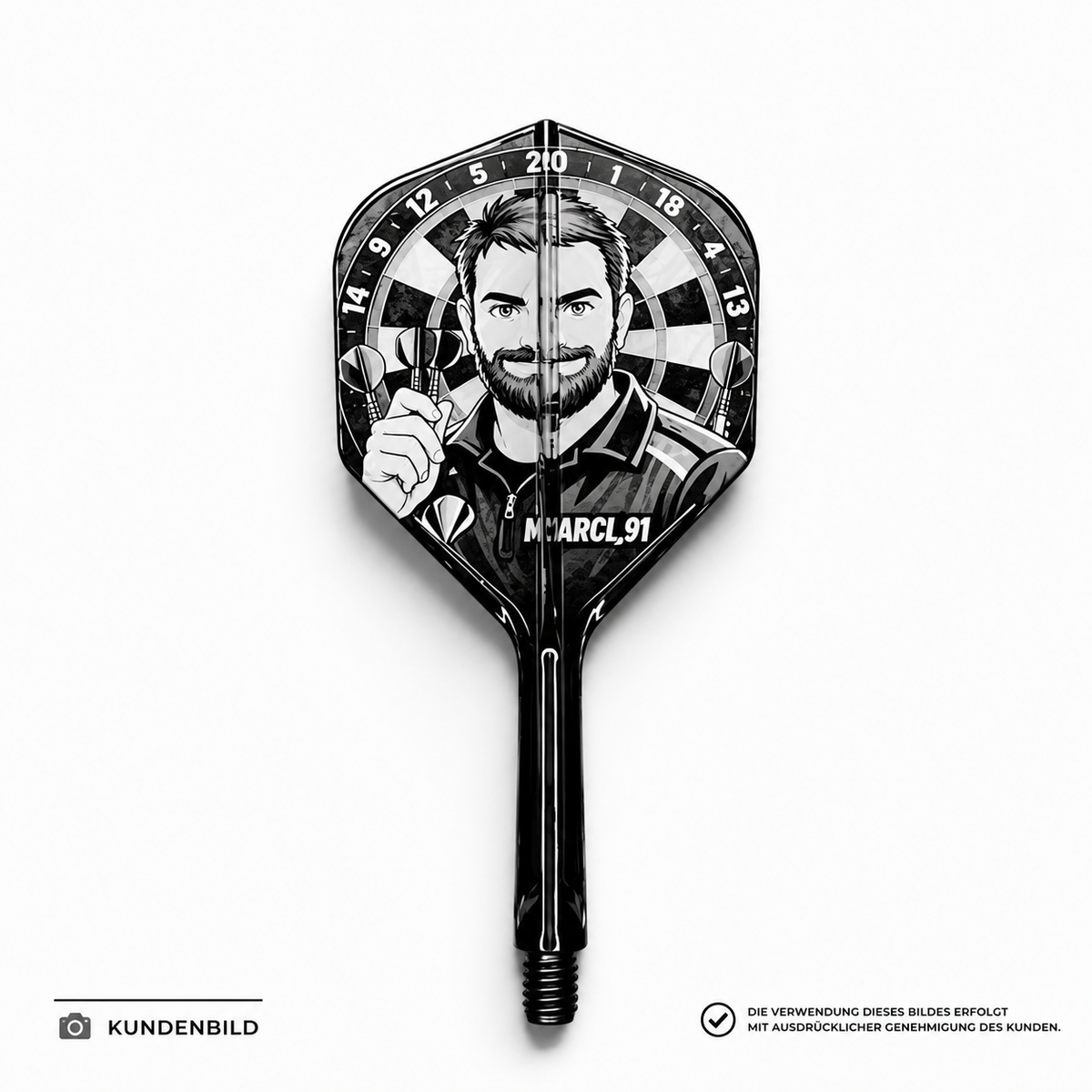 3er Set Target K-Flex | 4-Seiten Gravur (Text, Logo, Motiv)