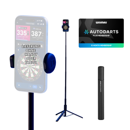 Winmau Device Stand + 12 Monate Autodarts Plus – Mobiles Autodarts Bundle