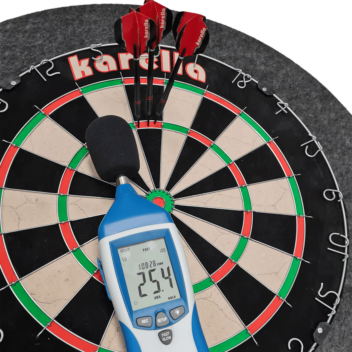 Schallschutz Karella für Steeldartboards mit integriertem Surround Auffangring