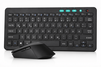 Tastatur Maus Set Kabellos, 2.4G Kabellose Kompakte Tastatur mit Funkmaus
