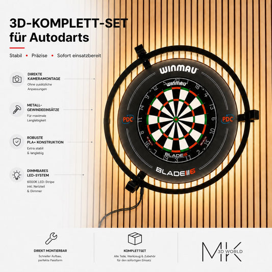 Autoscoring Autodarts Komplettset mit LED-Ring